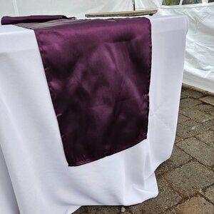 Satin Table Runners 15 Eggplant Purple 14" x 108"